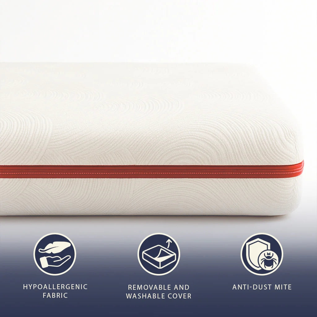 Topper 135 x 190 in Memory Foam a 9 Zone Differenziate | Alto 5 cm | Tessuto Pure Anallergico e Sfoderabile | Correttore Materasso Prodotto in Italia
