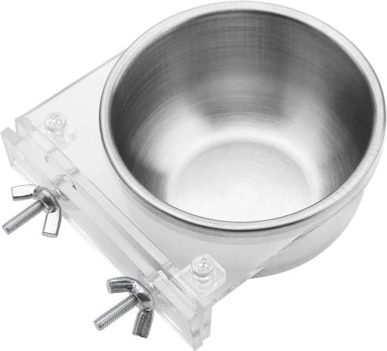Beccatorre per uccelli da giardino in acciaio inox.