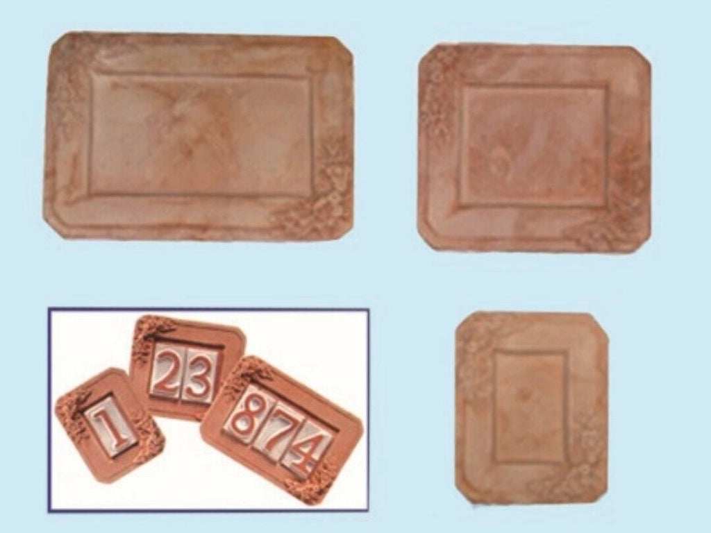 Targa Portanumero Civico Cornice 3 Posti In Terracotta - Fraschetti