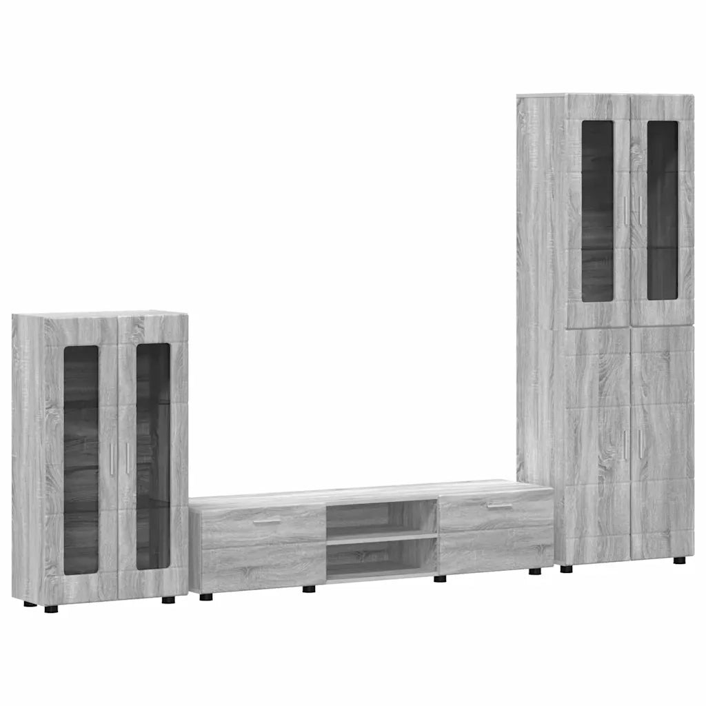 Set mobile TV FLORIN 3 pcs Grigio Sonoma Legno multistrato 3397980