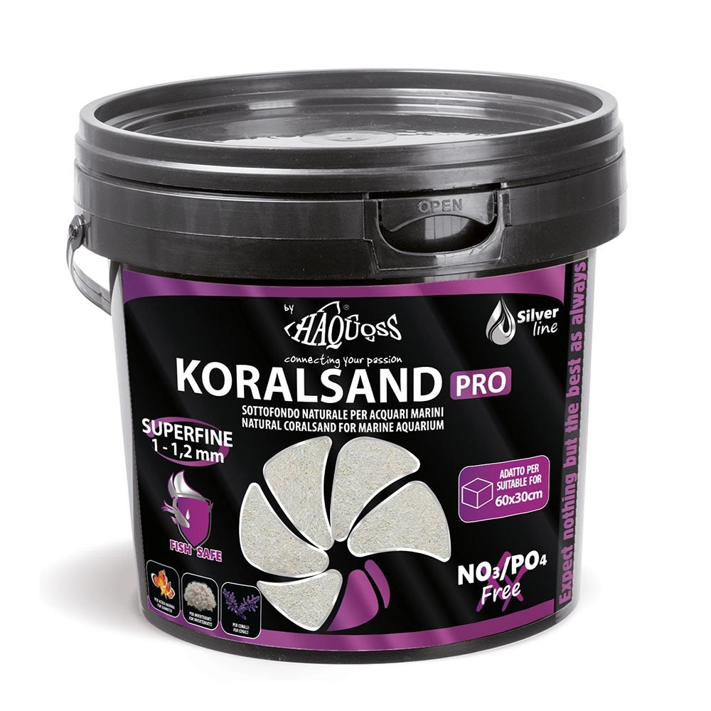 Haquoss KoralSand Pro 1-1,2mm - substrato naturale per acquari marini Formato: 5 L