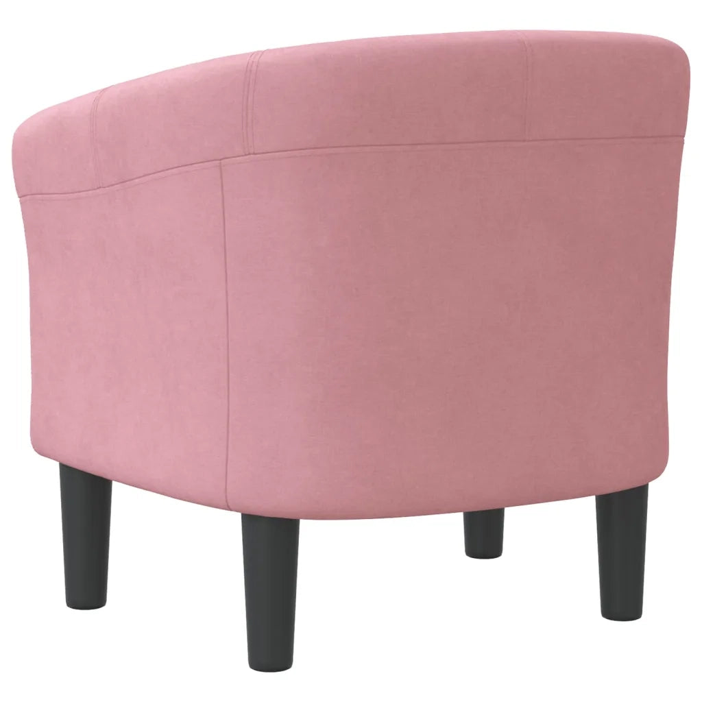 Divano Sedia-Poltrona Cabriolet Rosa in Velluto 285407