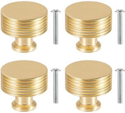Pomelli di apertura in materiale opaco dorato - 4 pz - Decorativi per mobili - Adatti per armadi e ante - Installazione semplice - Costruzione duratura - Maniglie per armadi
