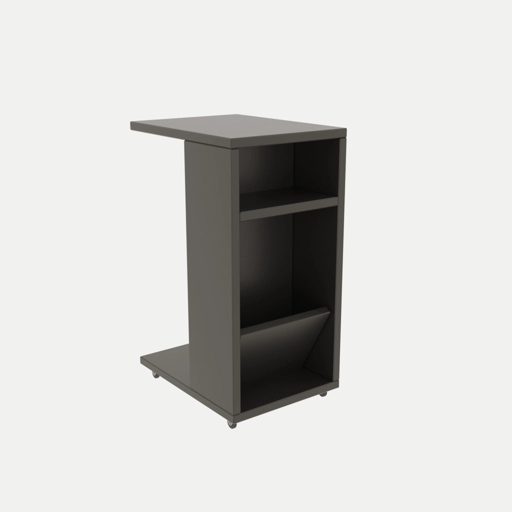 Tavolino in legno "Filinta" - 30 x 40 x 63 cm - Grigio antracite