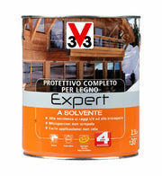 V33 Protettivo Completo Expert Vernice Solvente per Legno Finestre Infissi Travi Colore: Wengè, Formato: 2,5 Lt