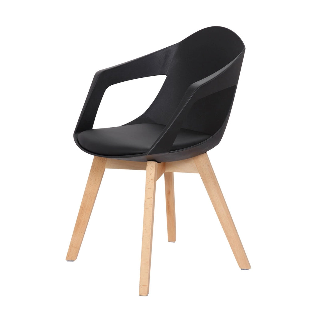 Set di 2 sedie di design Chandra in legno e polipropilene