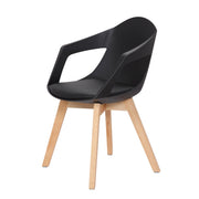 Set di 2 sedie di design Chandra in legno e polipropilene