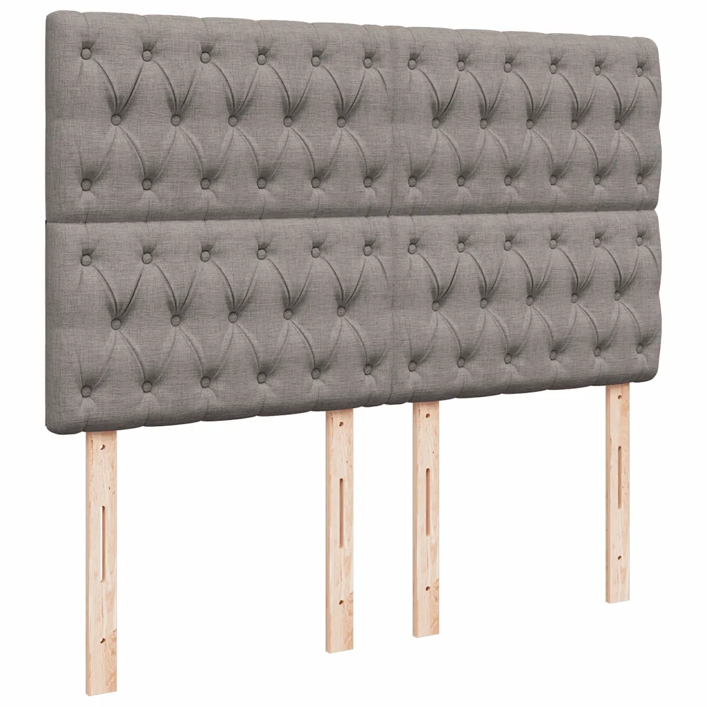 vidaXL Giroletto a Molle con Materasso Tortora 160x200 cm in Tessuto