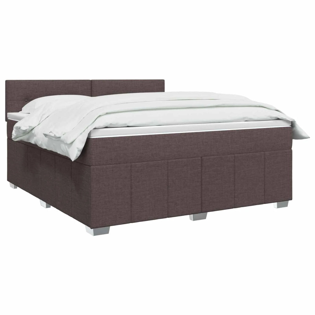 Letto box spring con materasso Marrone Scuro 180 x 200 cm 3451272