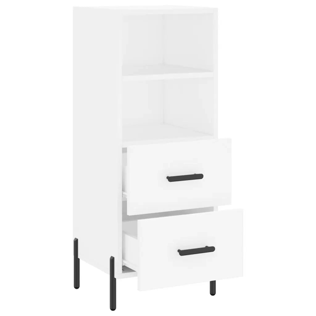 Credenza-Buffet-Armadio da cucina Bianca 34,5x34x90 cm in Legno Multistrato 649232