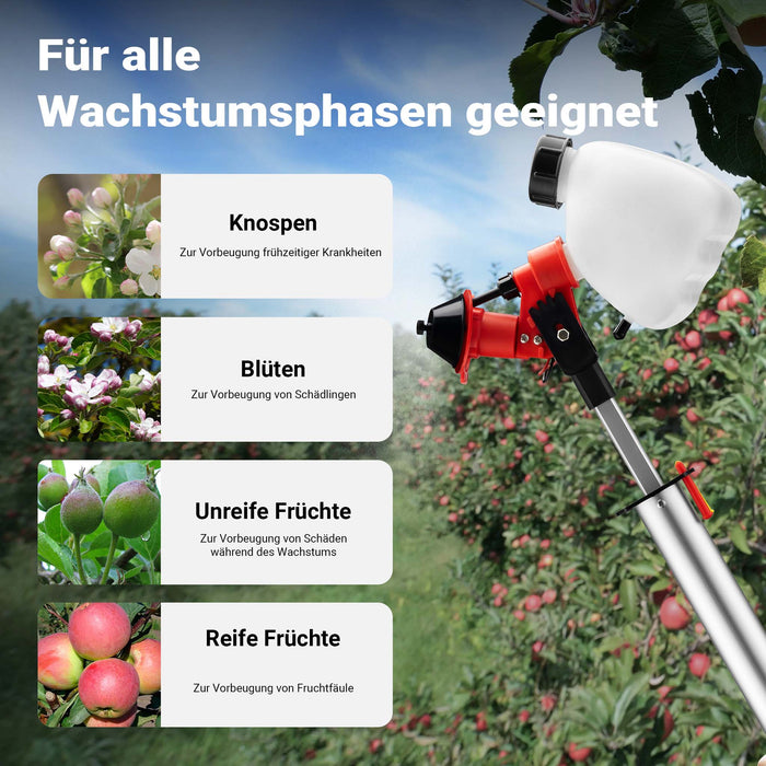 Spruzzatore da giardino a batteria ULVA+, irroratore 125 x 23 cm, con 3 ugelli 45-115 ml/min, irroratore per erbacce per giardini