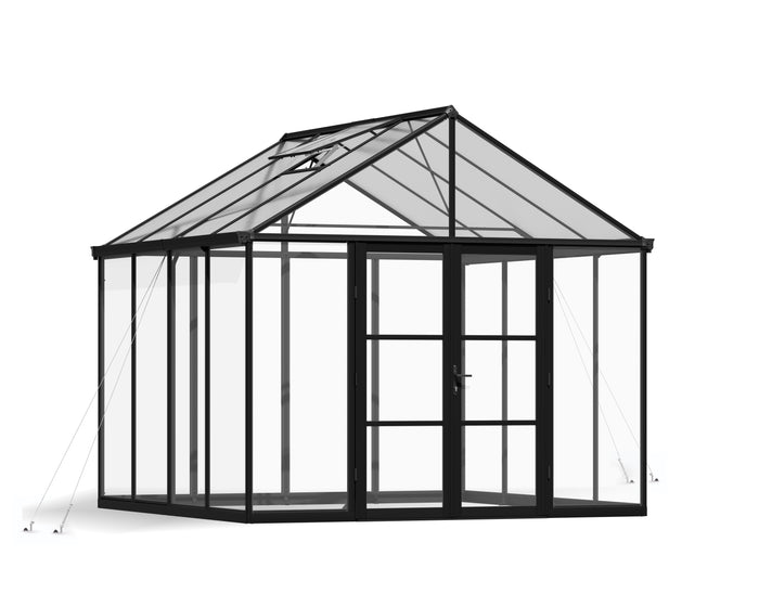 Serra Da Giardino in Policarbonato 308x304x285 cm- colore Nero Canopia ARIA Ibrida