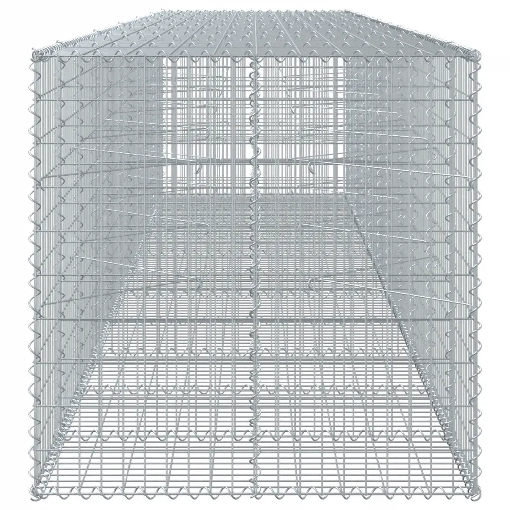 Cesto Gabbione con Copertura 550x100x100 cm in Ferro Zincato 3295199