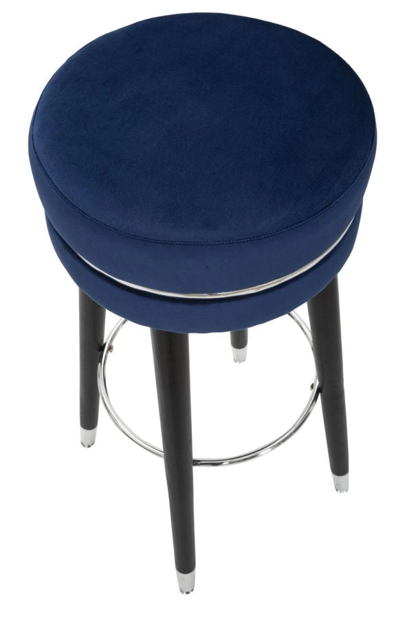 SGABELLO BAR PARIS BLU/SILVER CM � 35X74