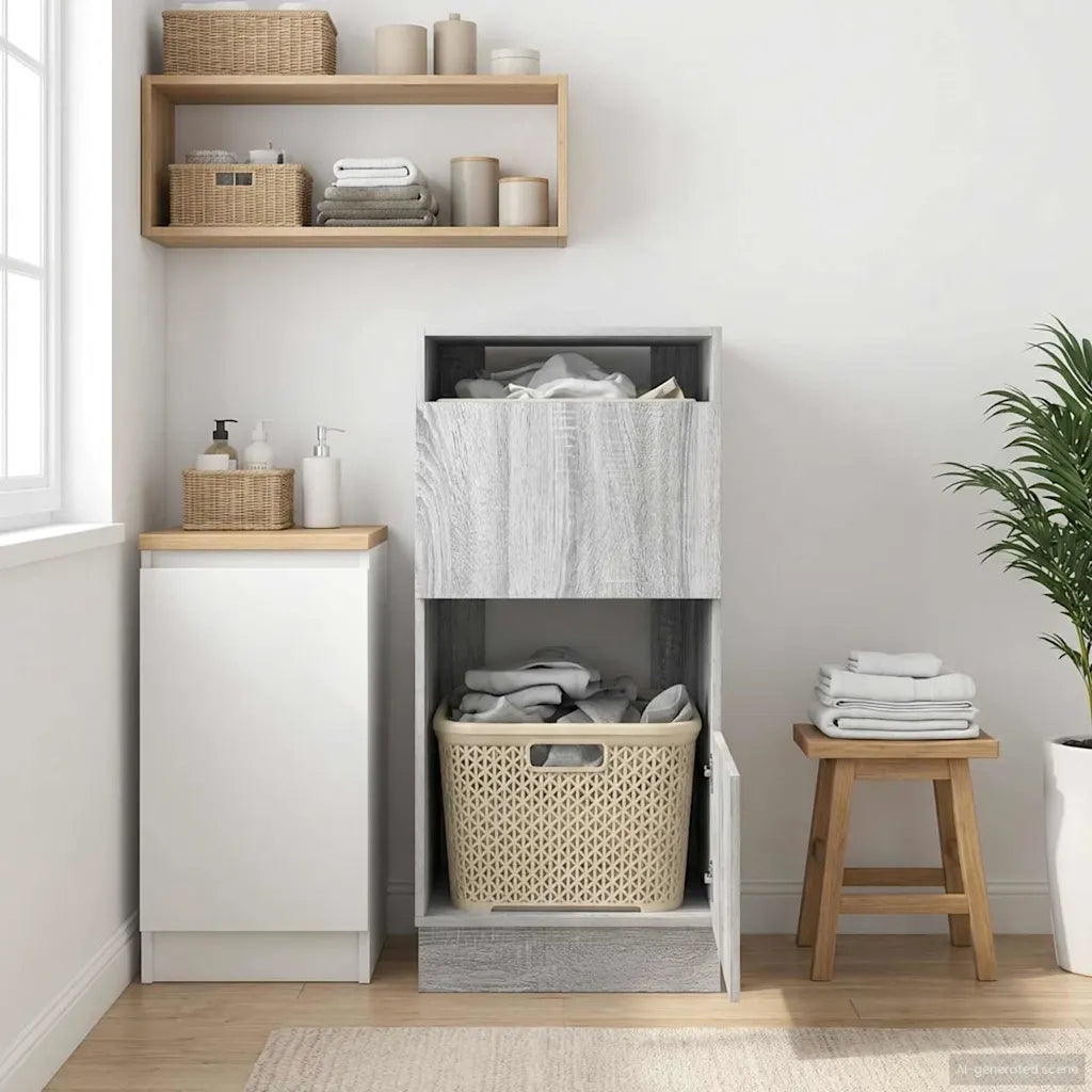 Mobile da lavanderia con porta Grigio Sonoma Legno multistrato 3422805