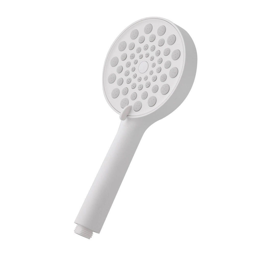 Doccetta tonda 26 cm con tre tipi di getto bianco opaco in ABS Hidra