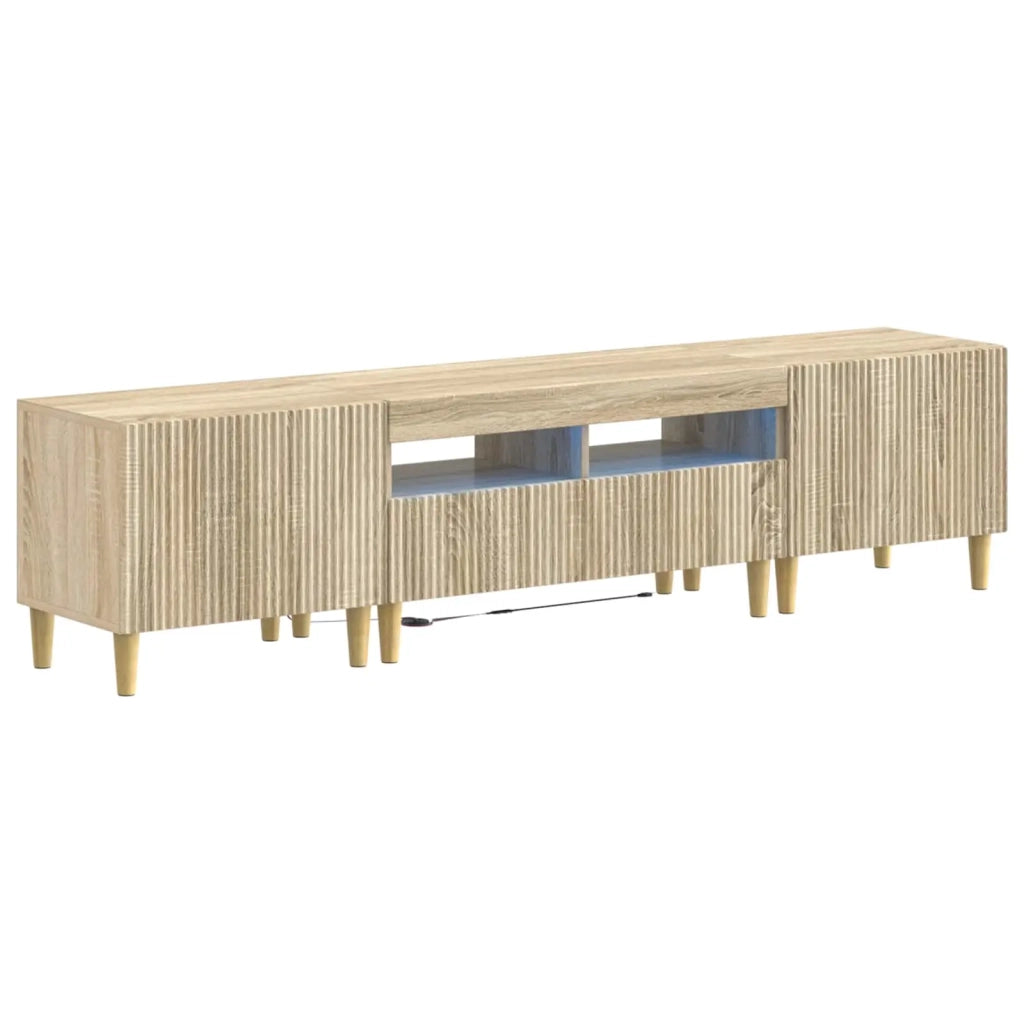 Mobile TV LED a 5 pezzi Rovere Sonoma Legno ingegnerizzato 3416597