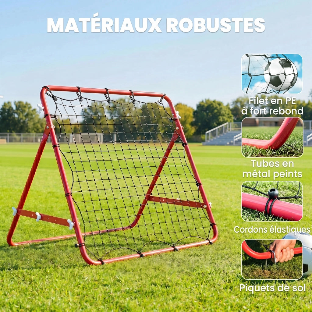Rete da allenamento in metallo angolo regolabile con corde elastiche ¨C zephmum ¨C 96x80x96