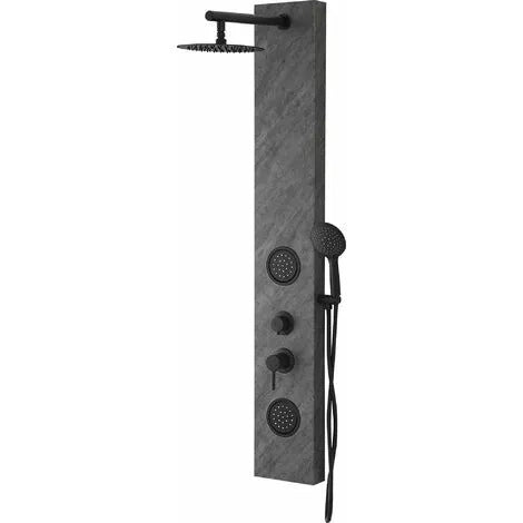 COLONNA DOCCIA INOX 22X6.5XH150CM EFFETTO PIETRA