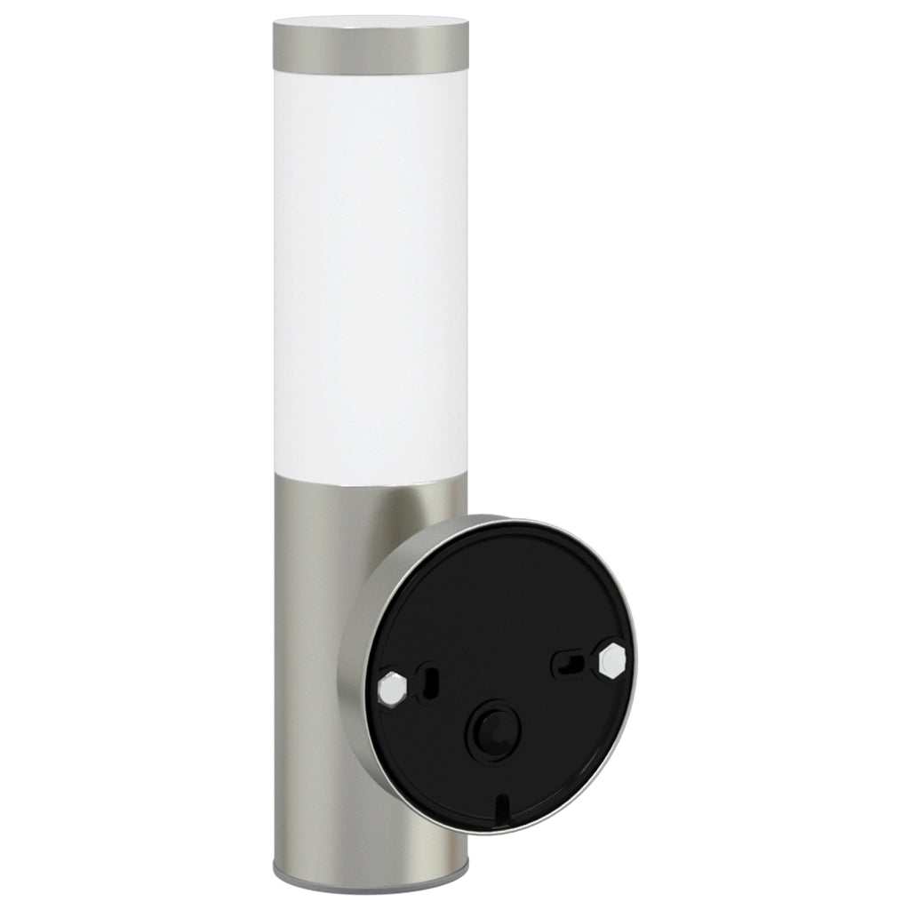 Luce da Parete Esterno 2 pezzi Acciaio Inossidabile Argento IP44