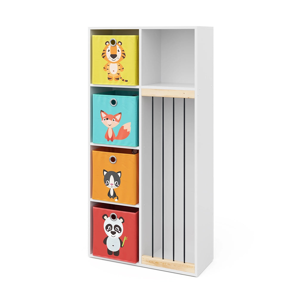 Vicco Libreria bambini Bianco 72 x 143 cm con 4 scatole pieghevoli opt.1