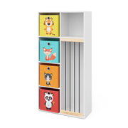 Vicco Libreria bambini Bianco 72 x 143 cm con 4 scatole pieghevoli opt.1