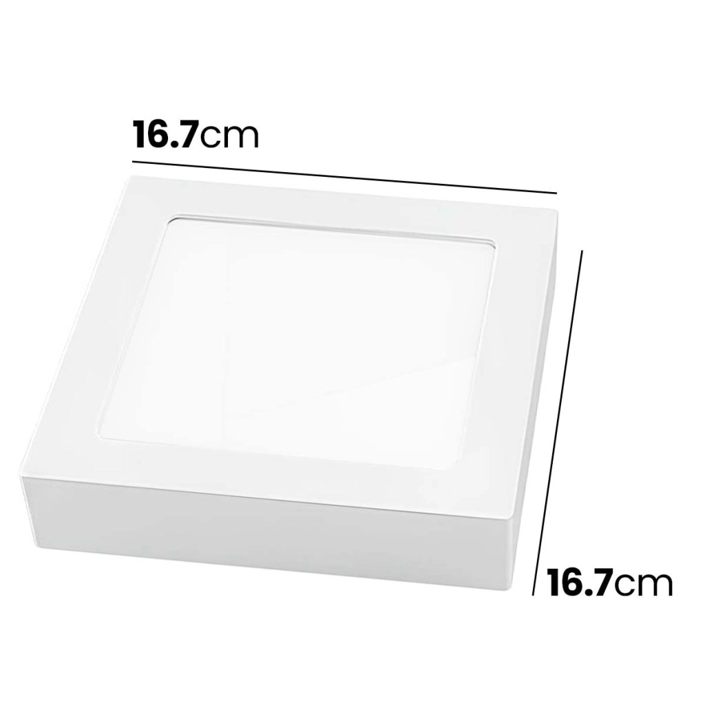 Pannello LED Quadrato 12W 167x167mm per Montaggio Superficiale Design Elegante Bianco Avizar