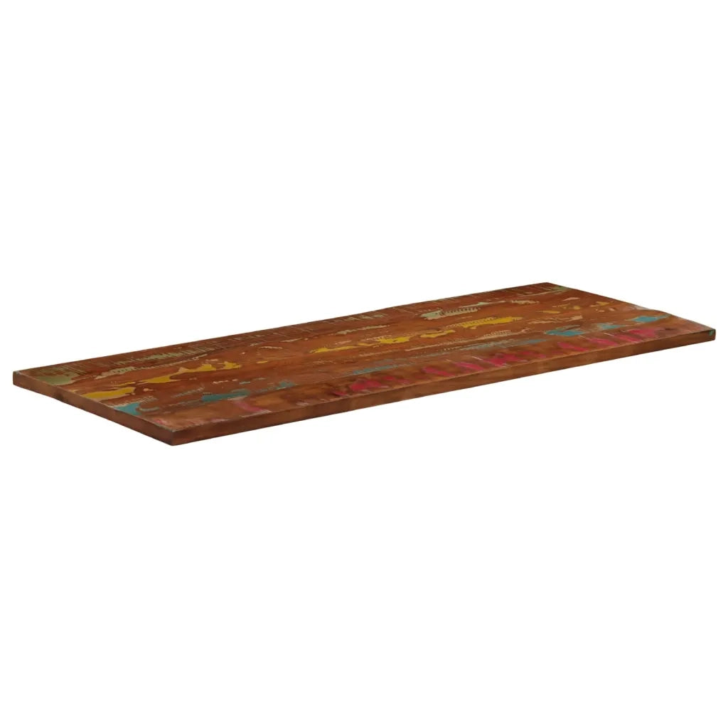 Piano Tavolo 140x60x2,5 cm Rettangolare in Massello di Recupero