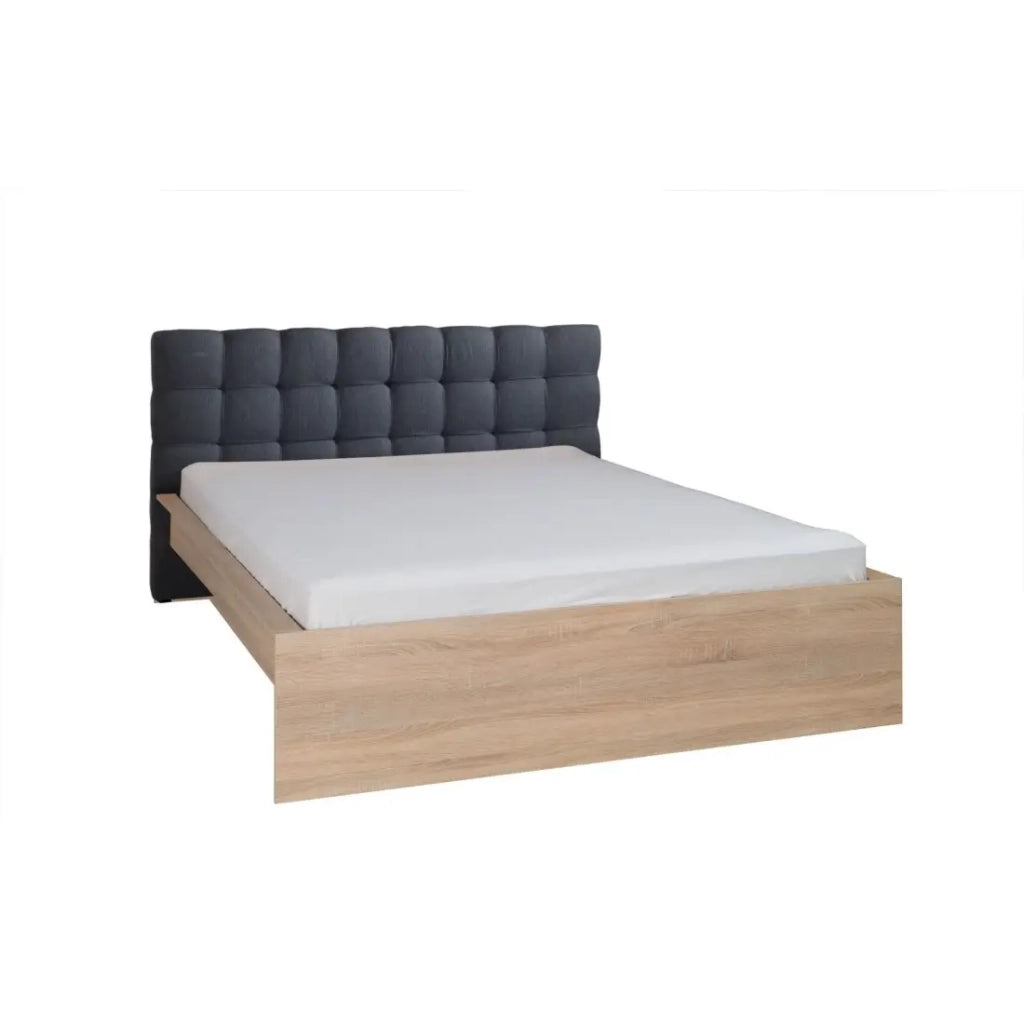 Set per camera da letto MAXIM. Letto matrimoniale 160x200 cm + cassetto + doghe + due comodini + cassettiera