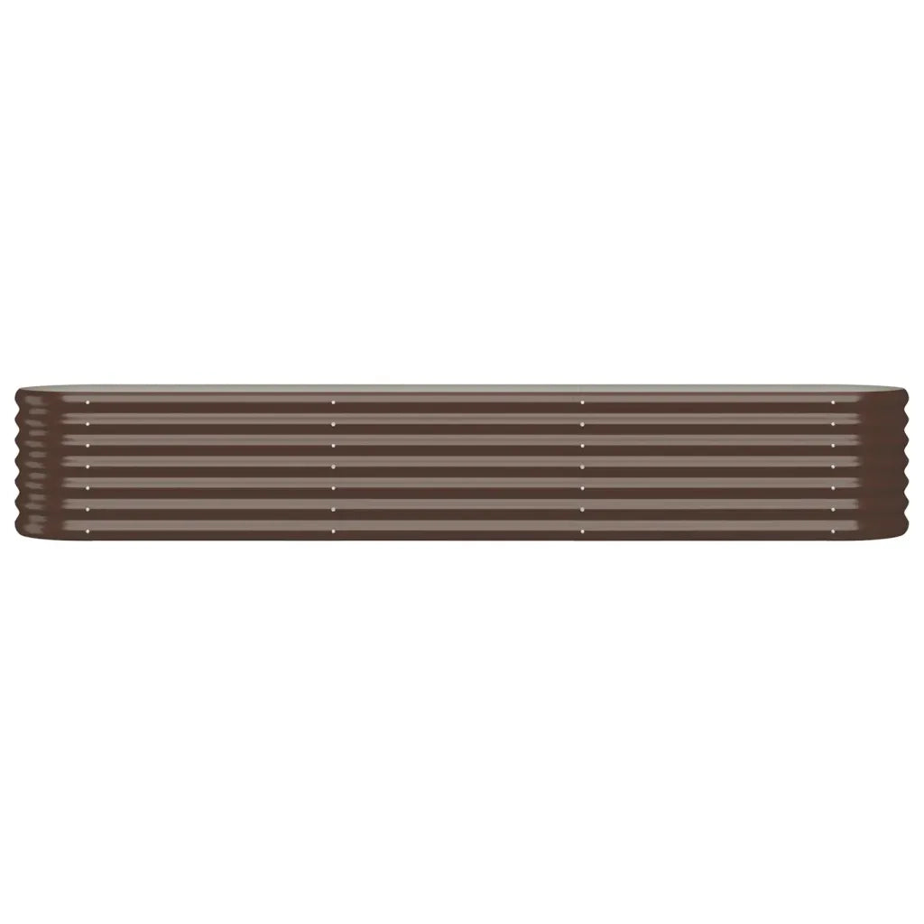 Letto Giardino Acciaio Zincato 224x40x36cm Marrone 318875