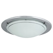 Plafoniera rotonda vetro 38cm 2xE27 cromata Rabalux