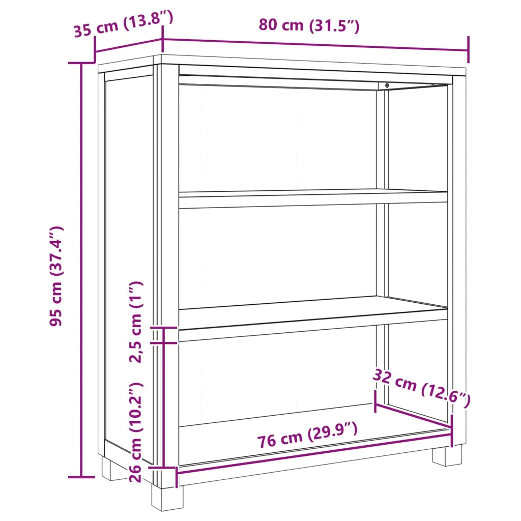 Mobile contenitore rettangolare moderno per soggiorno 80 x 35 x 95 cm ampio spazio di archiviazione legno ingegnerizzato marrone 02_0058219