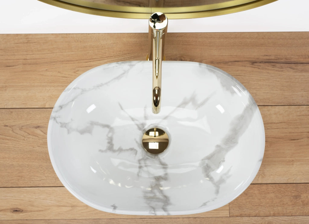 Lavabo Da Appoggio Rea Amelia Marmo Shiny