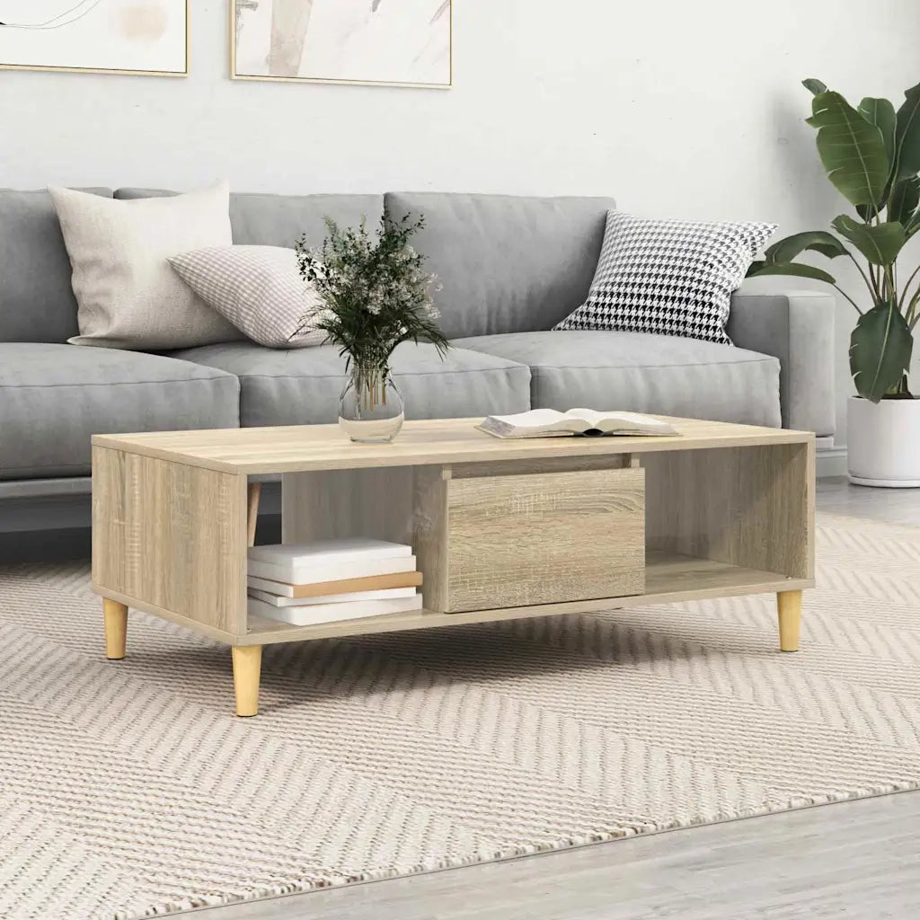 Tavolino da salotto Rovere Sonoma 102 x 55 x 35 cm 876191
