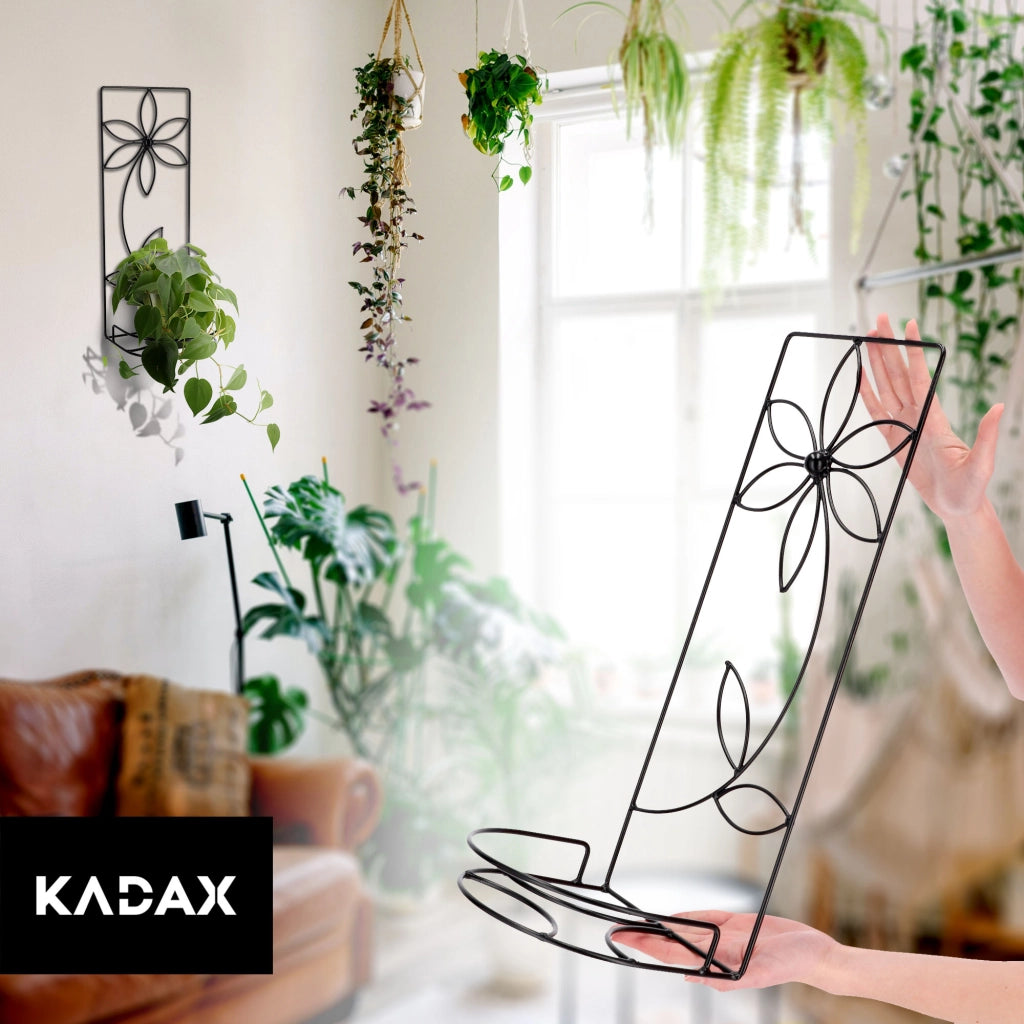Supporto da parete in metallo KADAX per fiori, piante e vasi.