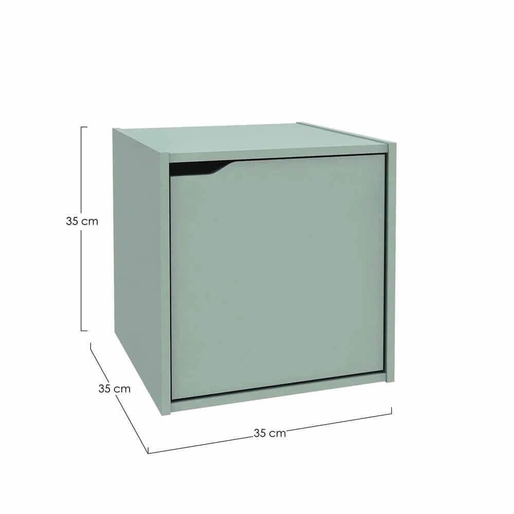Cubo modulare con anta in legno composito per libreria - MATRIX PRO