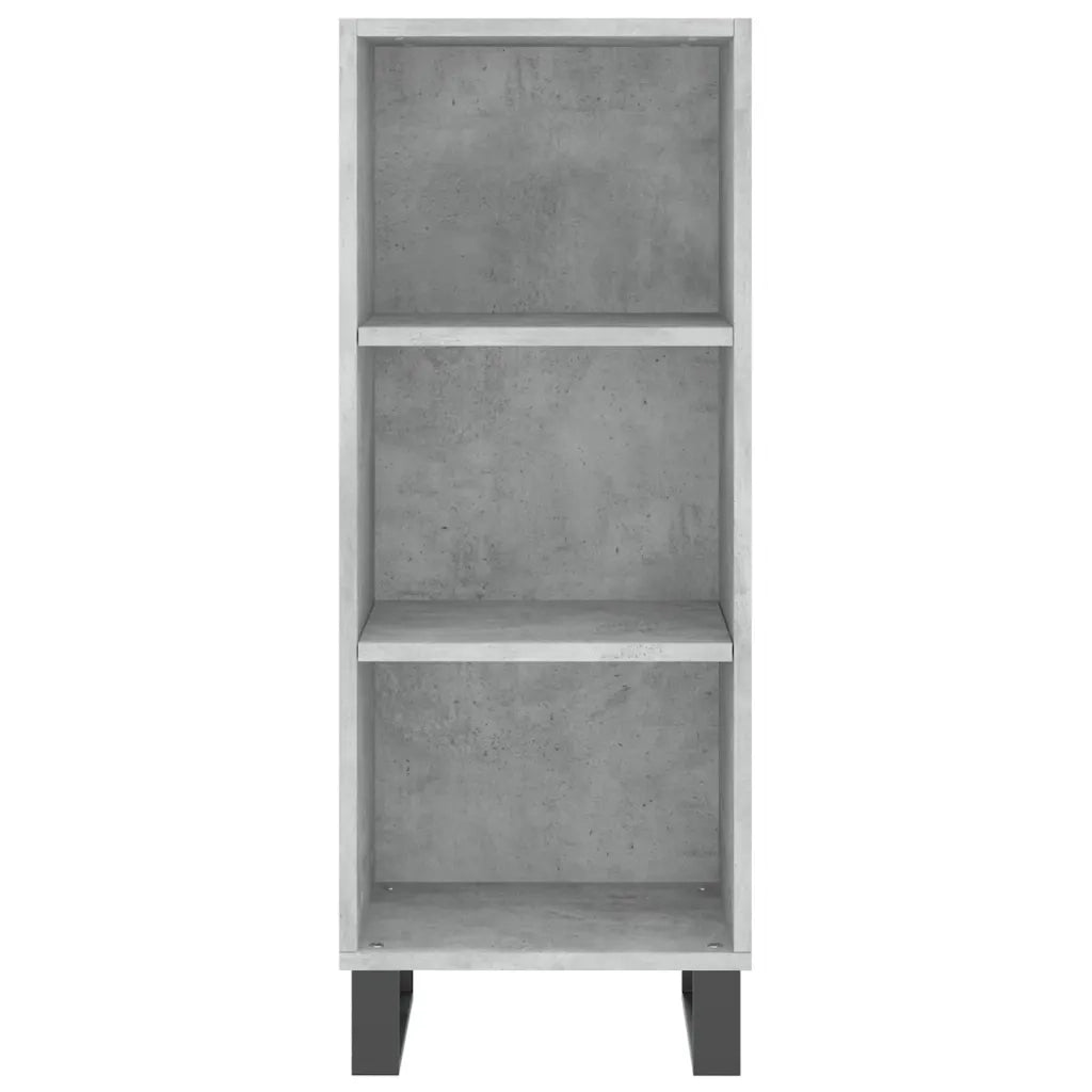Credenza Grigio Cemento 34,5x32,5x90 cm in Legno Multistrato