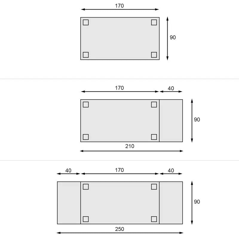 Tavolo rettangolare intarsio legno tinta noce 170x90x80 - Mobili 2G