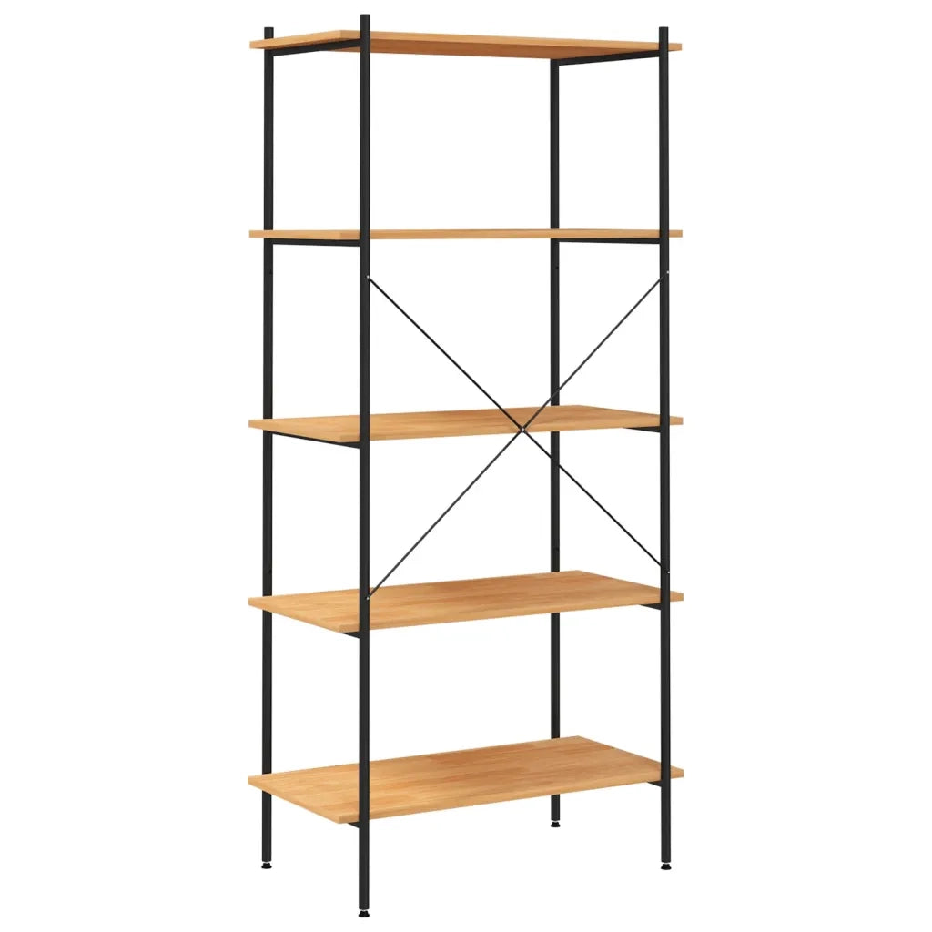 Scaffale con 5 Mensole Nero e Rovere 80x40x163 cm CFW5412608