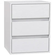 Cassettiera 3 Cassetti Moderna in Legno Bianco, 40x30x50.5 cm