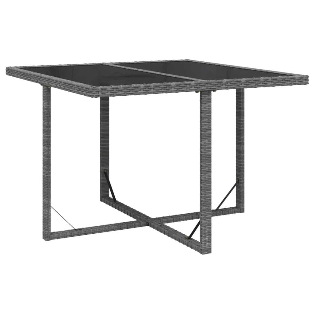 Set da pranzo da giardino 9 pezzi con cuscini resina di vimini grigia 02_0014916