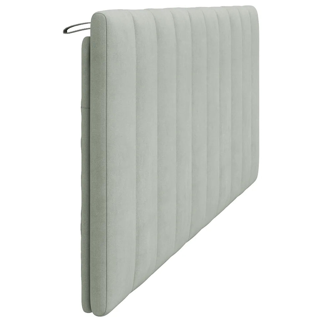Cuscino Testiera Hanko Grigio Chiaro 200 cm in Velluto CFW1672250
