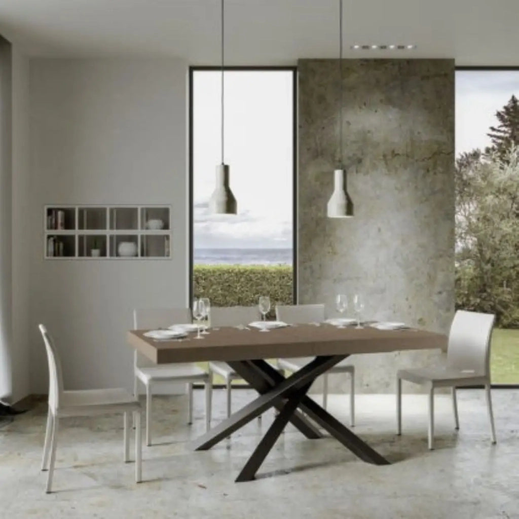 Tavolo allungabile 180/440x90 cm Volantis tortora gambe antracite