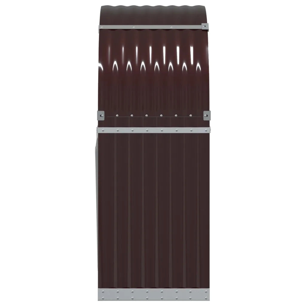 Portaceppi Marrone 80x45x120 cm in Acciaio Zincato 364569