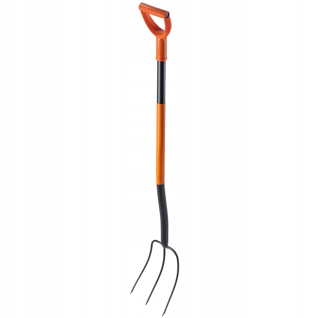 Forca da giardino KADAX a 3 punte in metallo, ergonomica, per fieno e compost, 132 cm