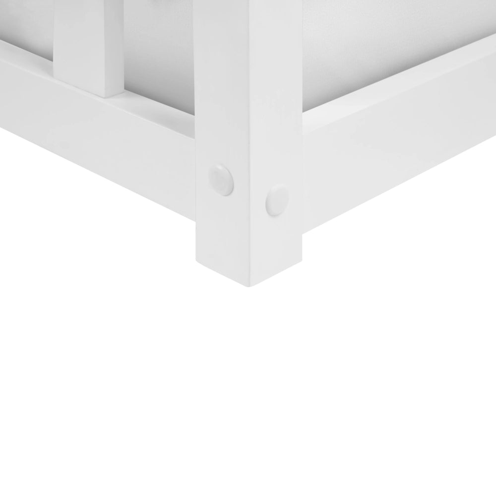 Letto a terra per bambini in legno di pino bianco 90 x 200 cm con rete a doghe per bambini piccoli