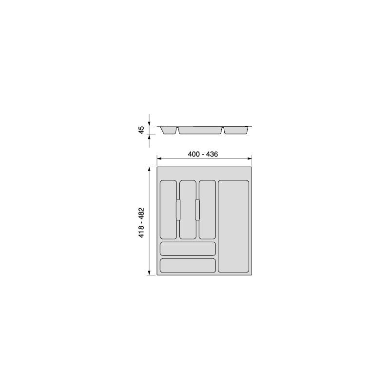 Contenitori per cassetti da cucina Recycle con coperchio anti-odore, Altezza 266, 3x15 lt, 2x7 lt, Grigio antracite Te..