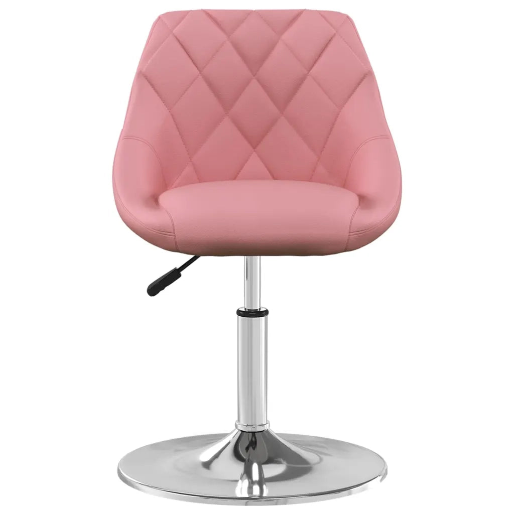 Sedie da Pranzo Girevoli 6 pz Rosa in Velluto