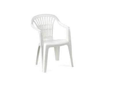SEDIA CON BRACCIOLI IN RESINA BIANCA O VERDE ARGO CM.53x54x80H ARREDO GIARDINO