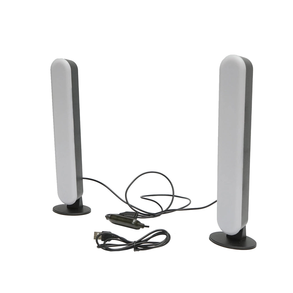 Set di lampade decorative LED RGB da 5W, dimmerabili, controllo vocale, modalità musica, dinamica, statica con telecomando, bluetooth, applicazione Raingel